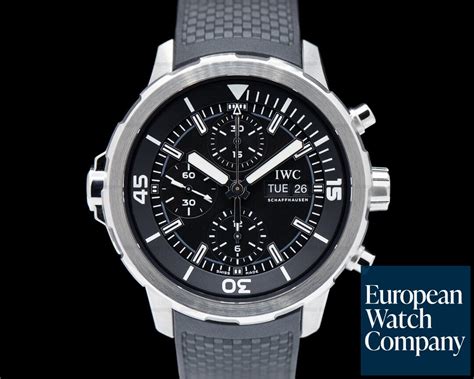 aquatimer chronograph black dial.